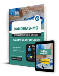 Capa Apostila Prefeitura de Candeias - MG 2024 - Auxiliar de Enfermagem