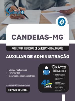 Apostila Prefeitura de Candeias - MG em PDF 2024 - Auxiliar de Administração - Imagem 1