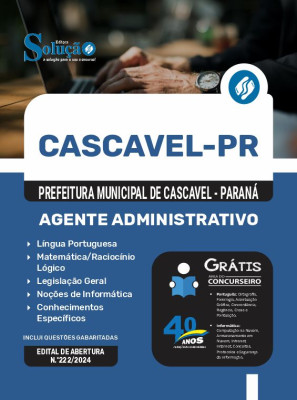 Apostila Prefeitura de Cascavel - PR 2024 - Agente Administrativo - Imagem 3