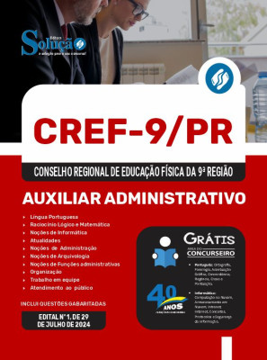 Apostila CREF-9 2024 - Auxiliar Administrativo - Imagem 3