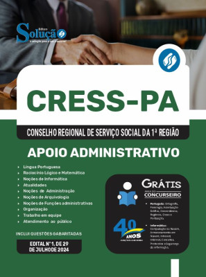 Apostila CRESS-PA 2024 - Apoio Administrativo - Imagem 3