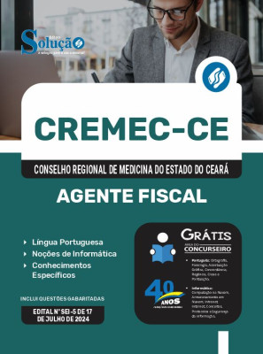 Apostila CREMEC-CE 2024 - Agente Fiscal - Imagem 3