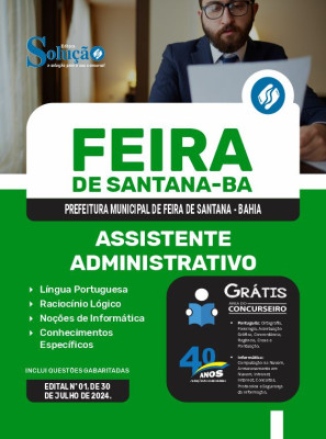 Apostila Prefeitura de Feira de Santana - BA 2024 - Assistente Administrativo - Imagem 3