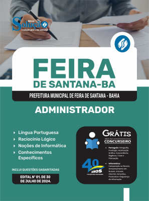 Apostila Prefeitura de Feira de Santana - BA 2024 - Administrador - Imagem 3