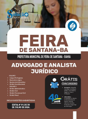 Apostila Prefeitura de Feira de Santana - BA 2024 - Advogado e Analista Jurídico - Imagem 3