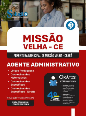 Apostila Prefeitura de Missão Velha - CE 2024 - Agente Administrativo - Imagem 3