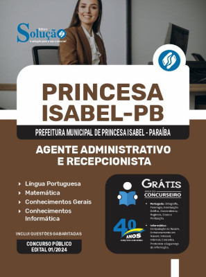 Apostila Prefeitura de Princesa Isabel - PB 2024 - Agente Administrativo e Recepcionista - Imagem 3