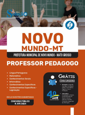 Apostila Prefeitura de Novo Mundo - MT 2024 - Professor Pedagogo - Imagem 3