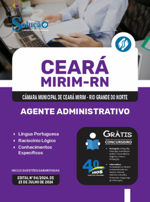 Apostila Câmara de Ceará Mirim - RN 2024 - Agente Administrativo - Imagem 3