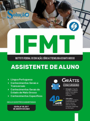 Apostila IFMT em PDF 2024 - Assistente de Aluno - Imagem 1