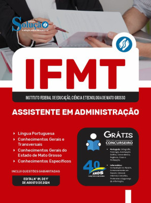 Apostila IFMT 2024 - Assistente em Administração - Imagem 3