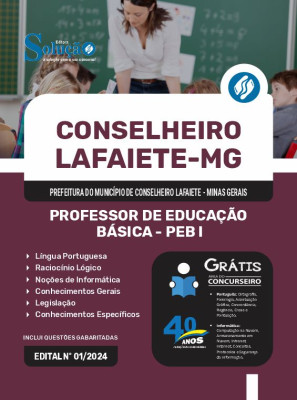 Apostila Prefeitura de Conselheiro Lafaiete - MG 2024 - Professor de Educação Básica - PEB I - Imagem 3