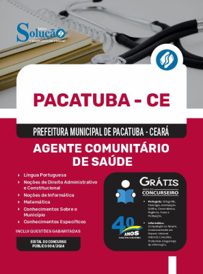 Apostila Prefeitura de Pacatuba - CE em PDF 2024 - Agente Comunitário de Saúde - Imagem 1