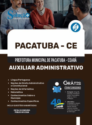 Apostila Prefeitura de Pacatuba - CE 2024 - Auxiliar Administrativo - Imagem 3