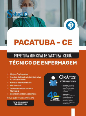 Apostila Prefeitura de Pacatuba - CE em PDF 2024 - Técnico de Enfermagem - Imagem 1