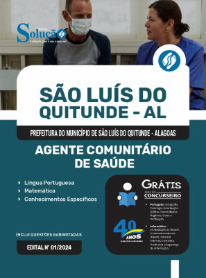 Apostila Prefeitura de São Luís do Quitunde - AL 2024 - Agente Comunitário de Saúde - Imagem 3