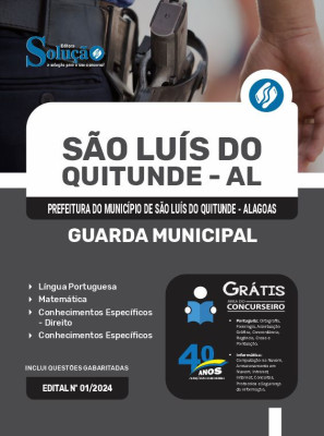 Apostila Prefeitura de São Luís do Quitunde - AL em PDF 2024 - Guarda Municipal - Imagem 1