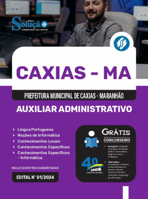 Apostila Prefeitura de Caxias - MA  - Auxiliar Administrativo - Imagem 3