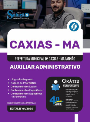 Apostila Prefeitura de Caxias - MA em PDF 2024 - Auxiliar Administrativo - Imagem 1