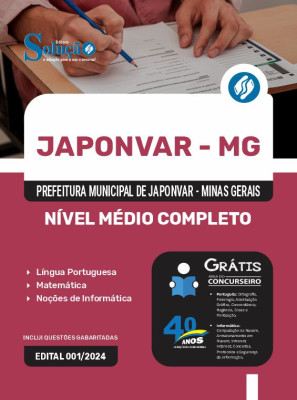 Apostila Prefeitura de Japonvar - MG 2024 - Nível Médio Completo - Imagem 3