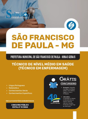 Apostila Prefeitura de São Francisco de Paula - MG 2024 - Técnico de Nível Médio em Saúde (Técnico em Enfermagem) - Imagem 3