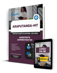 Capa Apostila Prefeitura de Araputanga - MT 2024 - Assistente Administrativo