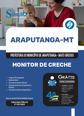 Apostila Prefeitura de Araputanga - MT 2024 - Monitor de Creche - Imagem 3