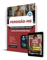 Capa Apostila Prefeitura de Perdigão - MG 2024 - Auxiliar de Secretaria