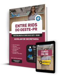 Capa Apostila Prefeitura de Entre Rios do Oeste - PR 2024 - Auxiliar de Secretaria