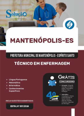 Apostila Prefeitura de Mantenópolis - ES 2024 - Técnico em Enfermagem - Imagem 3