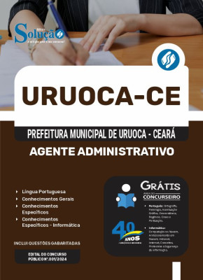 Apostila Prefeitura de Uruoca - CE  - Agente Administrativo - Imagem 3