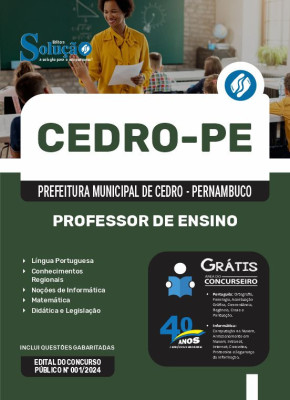 Apostila Prefeitura de Cedro - PE em PDF 2024 - Professor de Ensino - Comum a Todas as Especialidades - Imagem 1