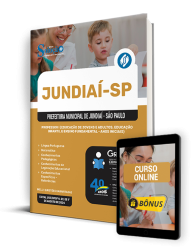 Capa Apostila Prefeitura de Jundiaí - SP 2024 - Professor I (Educação de Jovens e Adultos, Educação Infantil e Ensino Fundamental - Anos Iniciais)