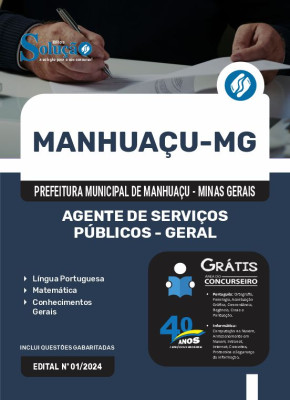 Apostila Prefeitura de Manhuaçu - MG 2024 - Agente de Serviços Públicos - Geral - Imagem 3