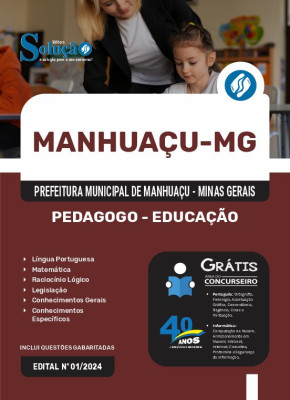 Apostila Prefeitura de Manhuaçu - MG 2024 - Pedagogo - Educação - Imagem 3