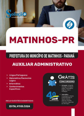 Apostila Prefeitura de Matinhos - PR 2024 - Auxiliar Administrativo - Imagem 3