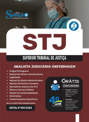 Apostila STJ em PDF 2024 - Analista Judiciário - Área: Apoio Especializado - Especialidade: Enfermagem (Cargo 8) - Imagem 1