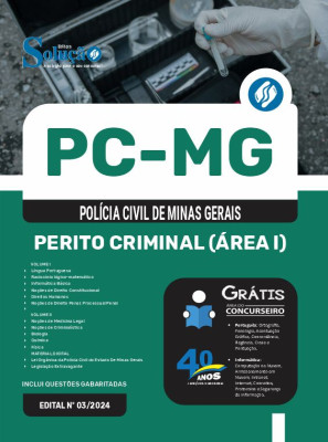 Apostila PC-MG 2024 - Perito Criminal (Área I) - Imagem 3