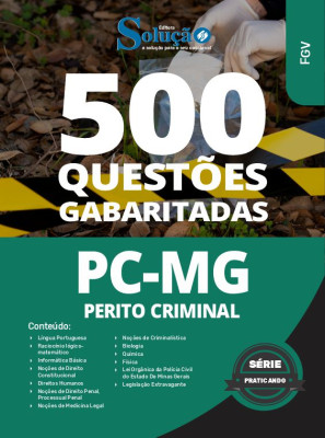 Caderno de Questões PC-MG - Perito Criminal (Área I) - 500 Questões Gabaritadas - Imagem 2