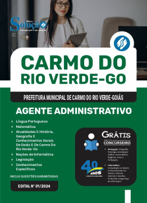 Apostila Prefeitura de Carmo do Rio Verde - GO  - Agente Administrativo - Imagem 3