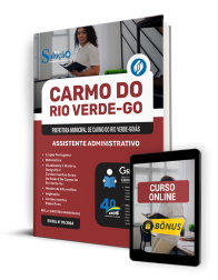 Capa Apostila Prefeitura de Carmo do Rio Verde - GO 2024 - Assistente Administrativo