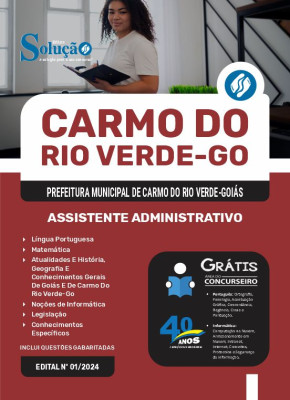 Apostila Prefeitura de Carmo do Rio Verde - GO  - Assistente Administrativo - Imagem 3