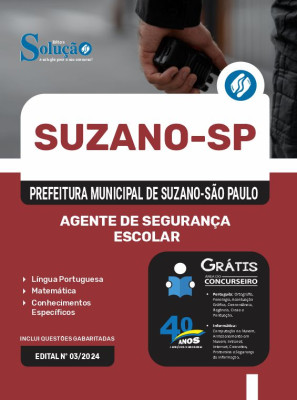 Apostila Prefeitura de Suzano - SP 2024 - Agente de Segurança Escolar - Imagem 3