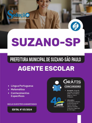 Apostila Prefeitura de Suzano - SP 2024 - Agente Escolar - Imagem 3