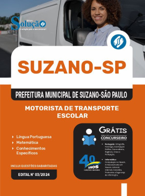 Apostila Prefeitura de Suzano - SP 2024 - Motorista de Transporte Escolar - Imagem 3