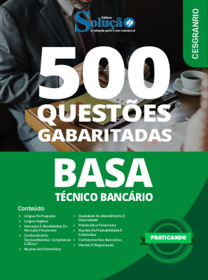 Caderno de Questões BASA - Técnico Bancário - 500 Questões Gabaritadas - Imagem 2