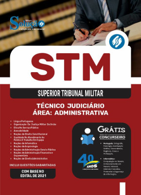 Apostila STM em PDF 2024 - Técnico Judiciário - Área: Administrativa - Imagem 1