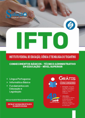 Apostila IFTO em PDF 2024 - Técnico Administrativo em Educação - Nível Superior (Conhecimentos Básicos) - Imagem 1