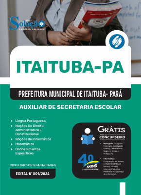 Apostila Prefeitura de Itaituba - PA 2024 - Auxiliar de Secretaria Escolar - Imagem 3