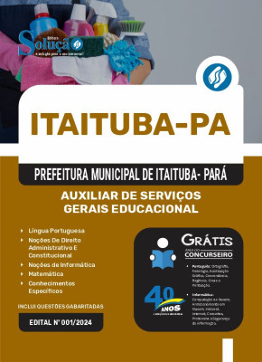 Apostila Prefeitura de Itaituba - PA 2024 - Auxiliar de Serviços Gerais Educacional - Imagem 3